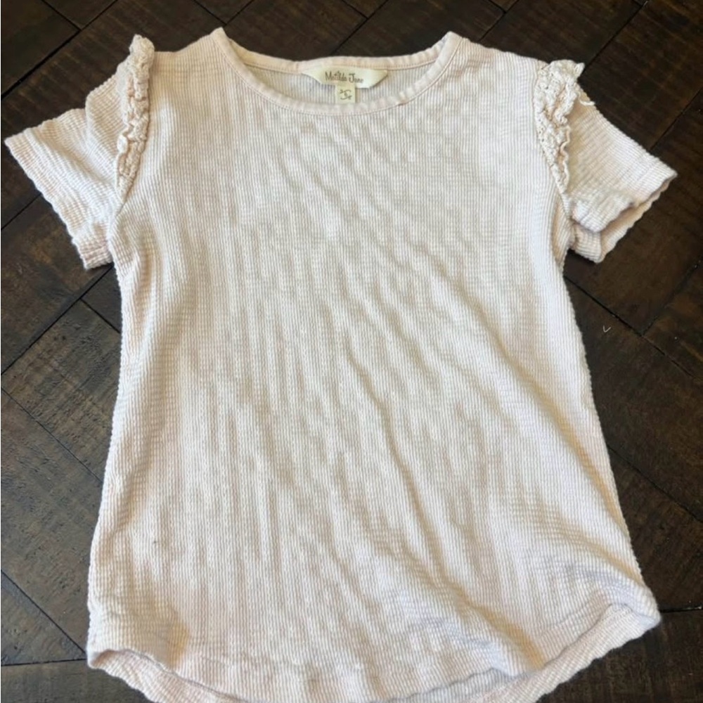 Matilda Jane Light Pink Textured Short Sleeve Top